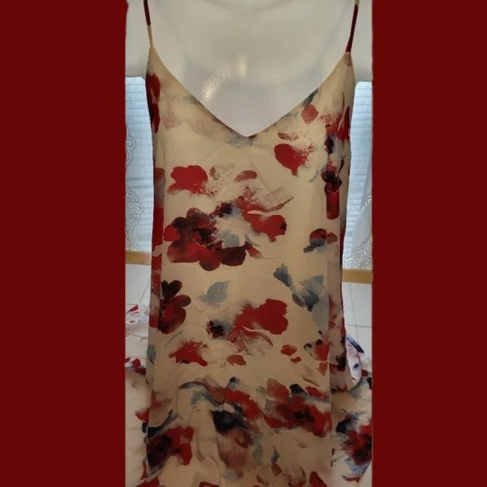 🍑 Peach Love California short floral sun dress size med - Picture 2 of 5